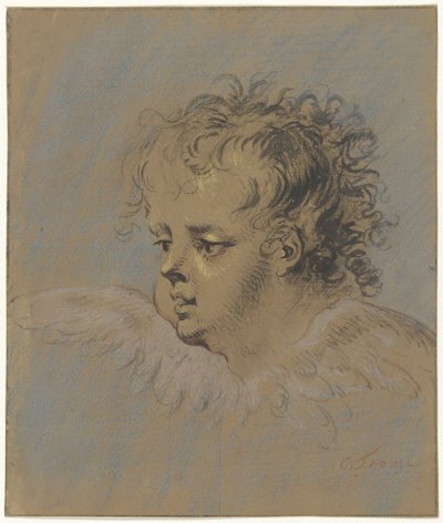 cabeça de anjo alado de Cornelis Troost