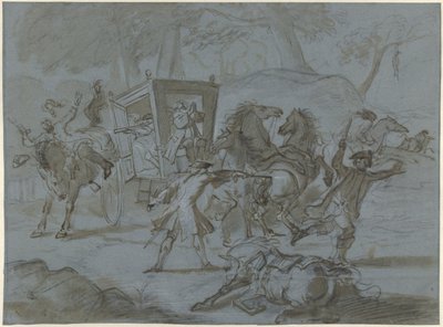 Roubo em uma carruagem de Cornelis Troost