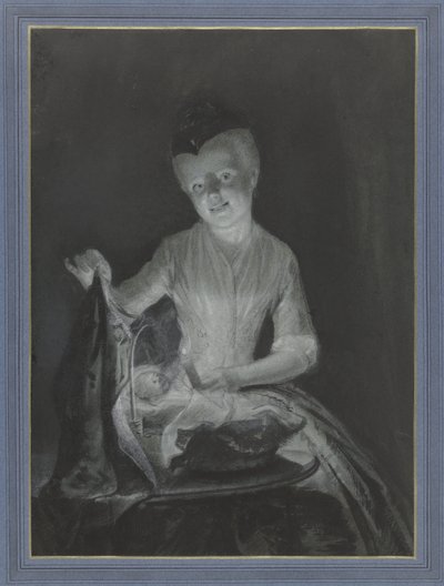 Sara Comfort com a sua boneca de Cornelis Troost