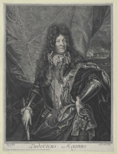 Rei Luís XIV de França (gravura) de Cornelis Vermeulen