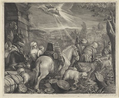 Abraão deixa Harã de Cornelis Visscher (II)