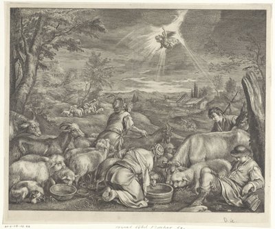 Abraão parte para Shechem / Proclamação aos pastores de Cornelis Visscher (II)