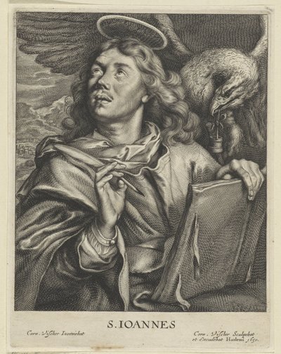 Evangelista Johannes
S. IOANNES (título sobre o objecto)
Vier evangelistaen (título da série) de Cornelis Visscher (II)