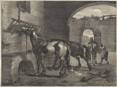 Estábulo para cavalos de Cornelis Visscher (II)
