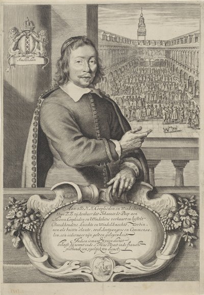 Cartão de visita de Johannes de Paep de Cornelis Visscher (II)