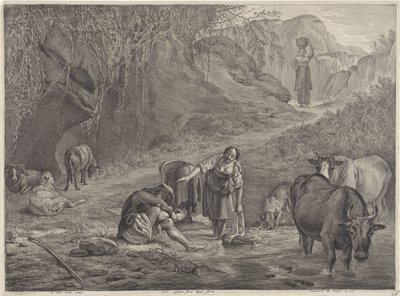 Lavadeiras e um pastor à beira-mar de Cornelis Visscher (II)