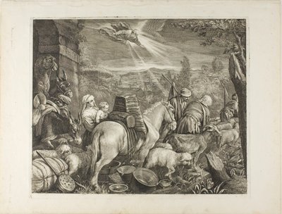 Abraão Deixando Harã (O Chamado de Abraão) de Cornelis Visscher
