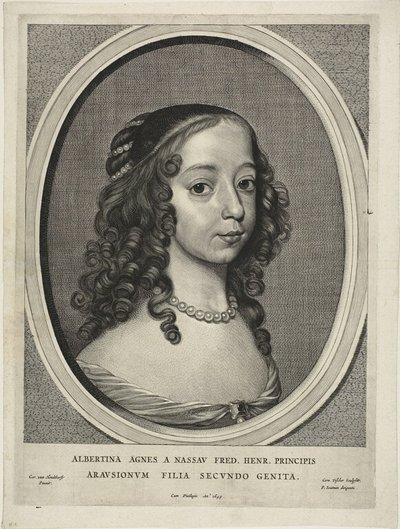 Albertine Agnes, Princesa de Orange Nassau, de Nine Portraits de Cornelis Visscher