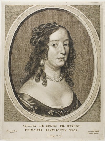Amália van Solms, mulher de Frederico Henrique, de Nove Retratos de Cornelis Visscher