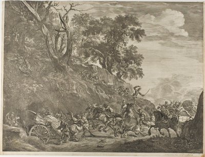 Ataque a um comboio de Cornelis Visscher