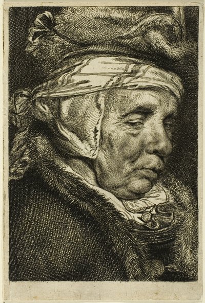 Cabeça de uma velha de Cornelis Visscher