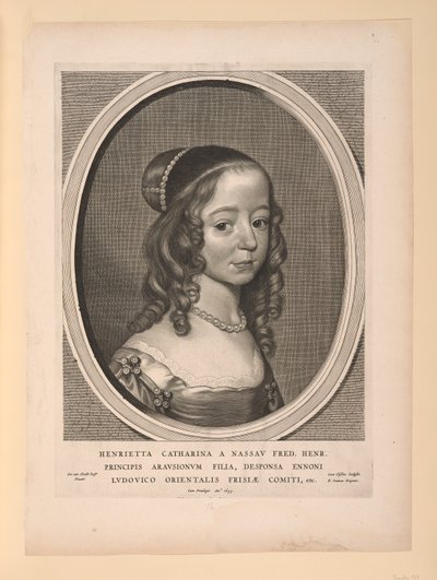 Henrietta Catharina, Princesa de Orange Nassau, de Nine Portraits de Cornelis Visscher