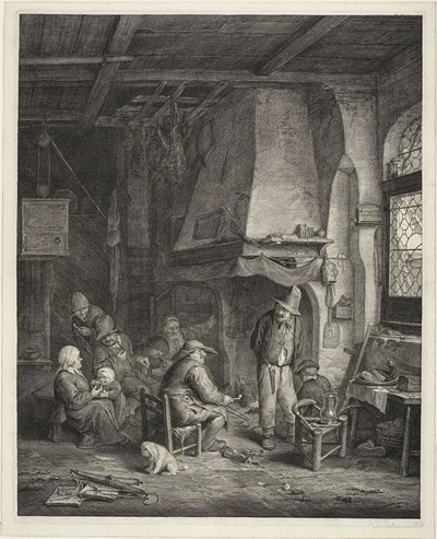 Interior de uma estalagem, chamada "The Skaters" (Os Patinadores) de Cornelis Visscher