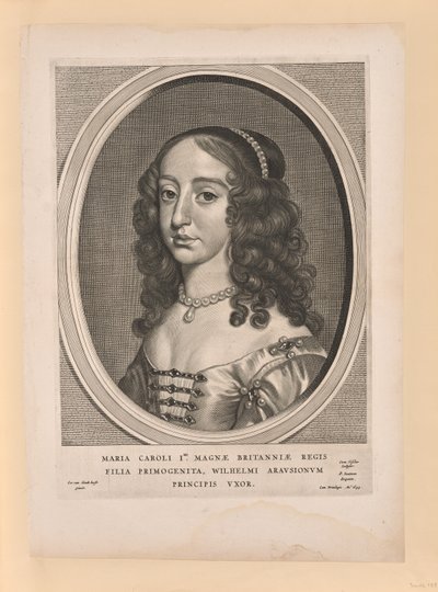 Mary Stuart, mulher de Guilherme II, de Nine Portraits de Cornelis Visscher