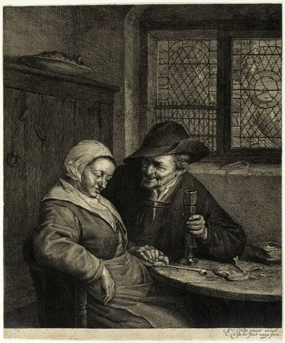 Velho e mulher de Cornelis Visscher