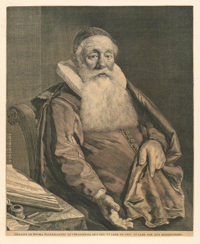 Retrato de Gélio de Bouma de Cornelis Visscher
