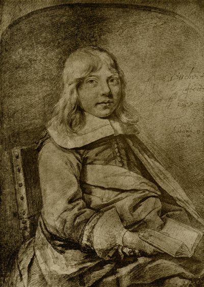 Retrato, de, um, onze, ano velho, menino de Cornelis Visscher
