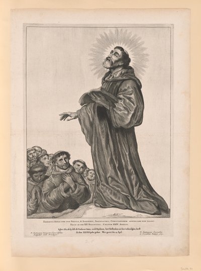 Santo: Egberto, o Abade, de Santos dos Países Baixos do Norte e do Sul de Cornelis Visscher