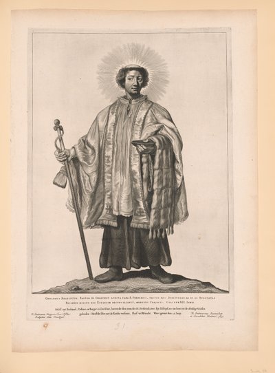 Santo: Odulf, de Santos do Norte e do Sul dos Países Baixos de Cornelis Visscher