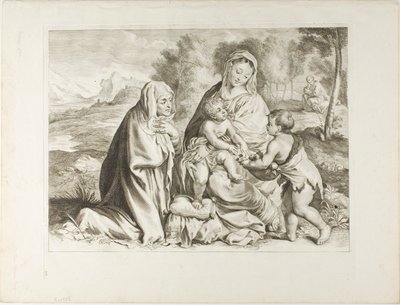 A Sagrada Família com São João Batista e Santa Isabel, do Cabinet Reynst de Cornelis Visscher