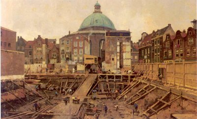 Obra no Hekelveld, junto à Igreja Luterana Redonda de Cornelis Vreedenburgh