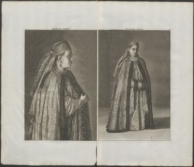 Mulher russa De: Viagem sobre Moscovite, 1711 de Cornelis de Bruijn