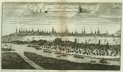 Tobolsk From: Viagem a Moscovia, 1711 de Cornelis de Bruijn