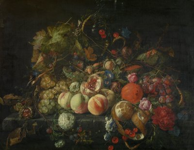 Natureza morta com flores e frutos, c.1670 (óleo sobre tela) de Cornelis de Heem