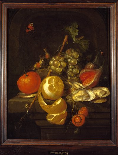 Ainda vida com frutas e ostras, meados dos anos 1650 de Cornelis de Heem