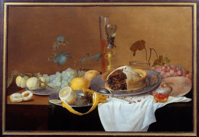 Natureza Morta com Pintura Pate de Cornelis de Heem (1631-1695) Século 17 Nantes, Musee des Beaux Arts de Cornelis de Heem