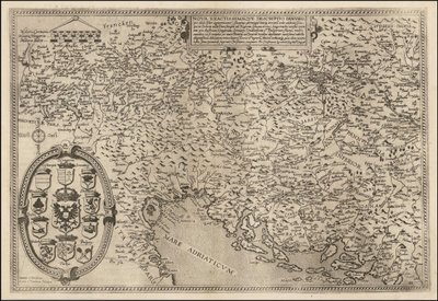 Mapa do Danúbio de 1593 por Cornelis de Jode de Cornelis de Jode