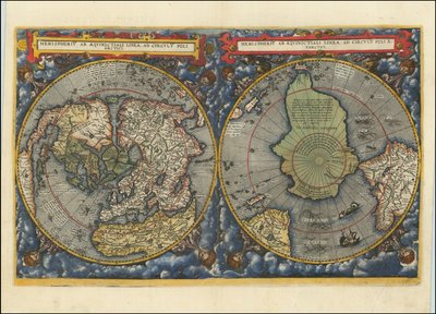 Hemispheriu ab Aequinoctiali Linea, ad Circulu Poli Arctici, 1593 de Cornelis de Jode