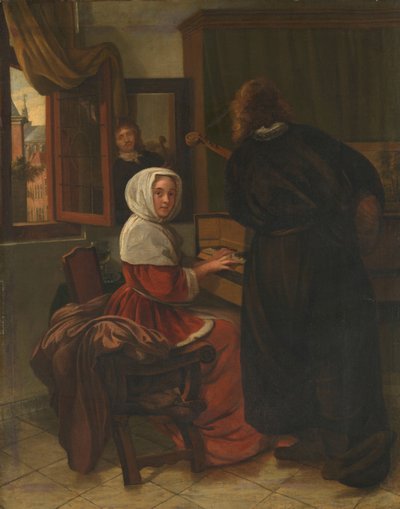 Pares que fazem música de Cornelis de Man (manner of)