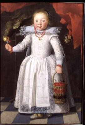 Menina com um papagaio de Cornelis de Vos