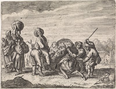O burro que zurra Cenas de gênero (título da série) de Cornelis de Wael