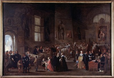 Obras de misericórdia: visitar os enfermos de Cornelis de Wael