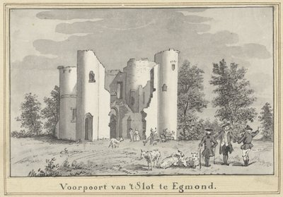Ruínas do castelo de Egmond de Cornelis van Noorde (attributed to)