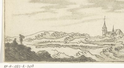 Paisagem dunar com uma igreja de Cornelis van Noorde