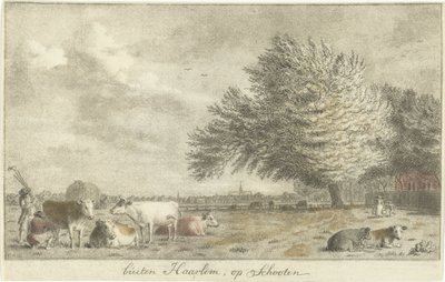 Vacas num prado
fora de Haarlem, op Schooten (título sobre o objecto) de Cornelis van Noorde