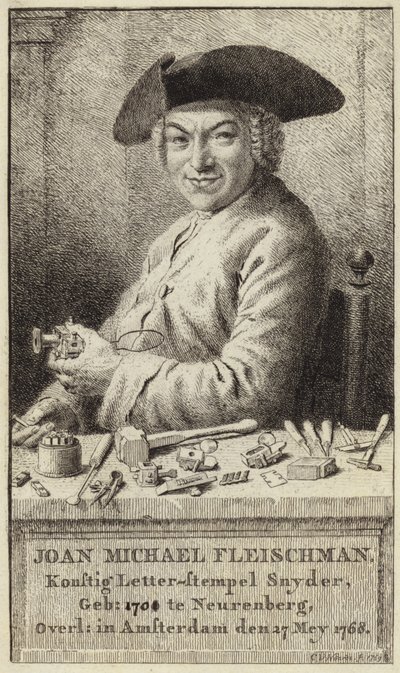 Retrato de Johann Michael Fleischmann de Cornelis van Noorde