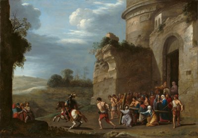 Cristo carregando a cruz de Cornelis van Poelenburch