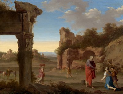 O Profeta Elias e a Viúva de Sarepta de Cornelis van Poelenburch