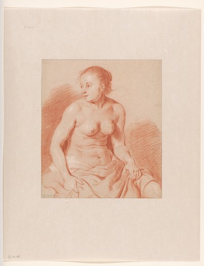 Nu feminino sentado de Cornelis van Poelenburch