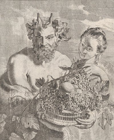 Sater e Bacchanati, CA. 1650-67. de Cornelis van Poelenburgh