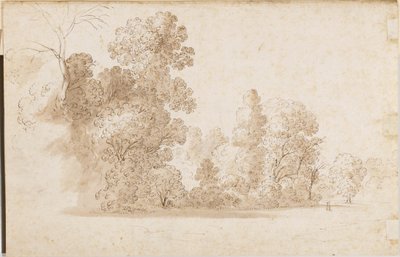 Uma paisagem arborizada de Cornelis van Poelenburgh or Poelenburch