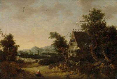 Paisagem montanhosa com chalé de camponês de Cornelis van Zwieten