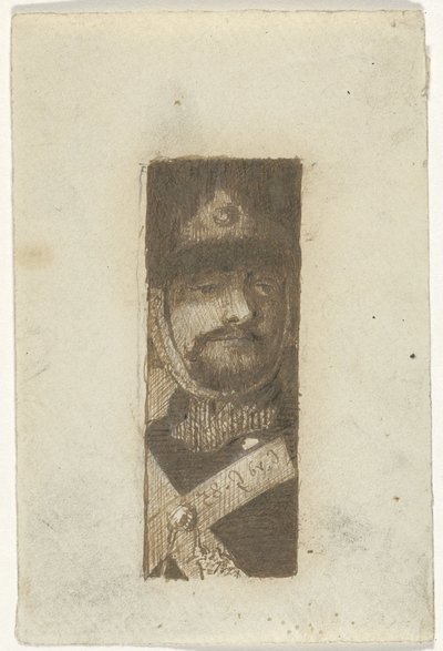 Retrato de um soldado de Cornelis van der Griendt