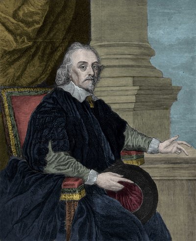 William Harvey (1578-1658), médico inglês, de acordo com o quadro Cornelius Jansen. de Cornelius (after) Jansen