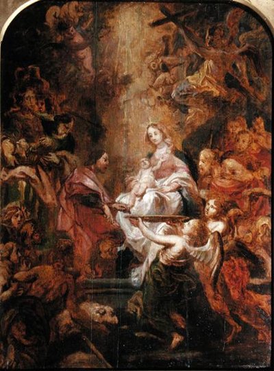 Circuncisão de Cristo (óleo sobre painel) de Cornelius I Schut