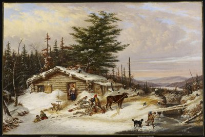 Log House do Settler de Cornelius Krieghoff